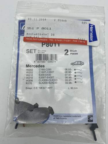 Warnkontakt Bremsbelagverschleiß P8011 f. Mercedes (Doppelpack)